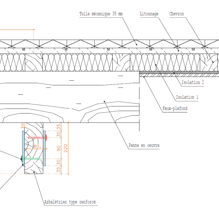 Complexe toiture en œuvre et solutions de renfort d'une charpente bois
