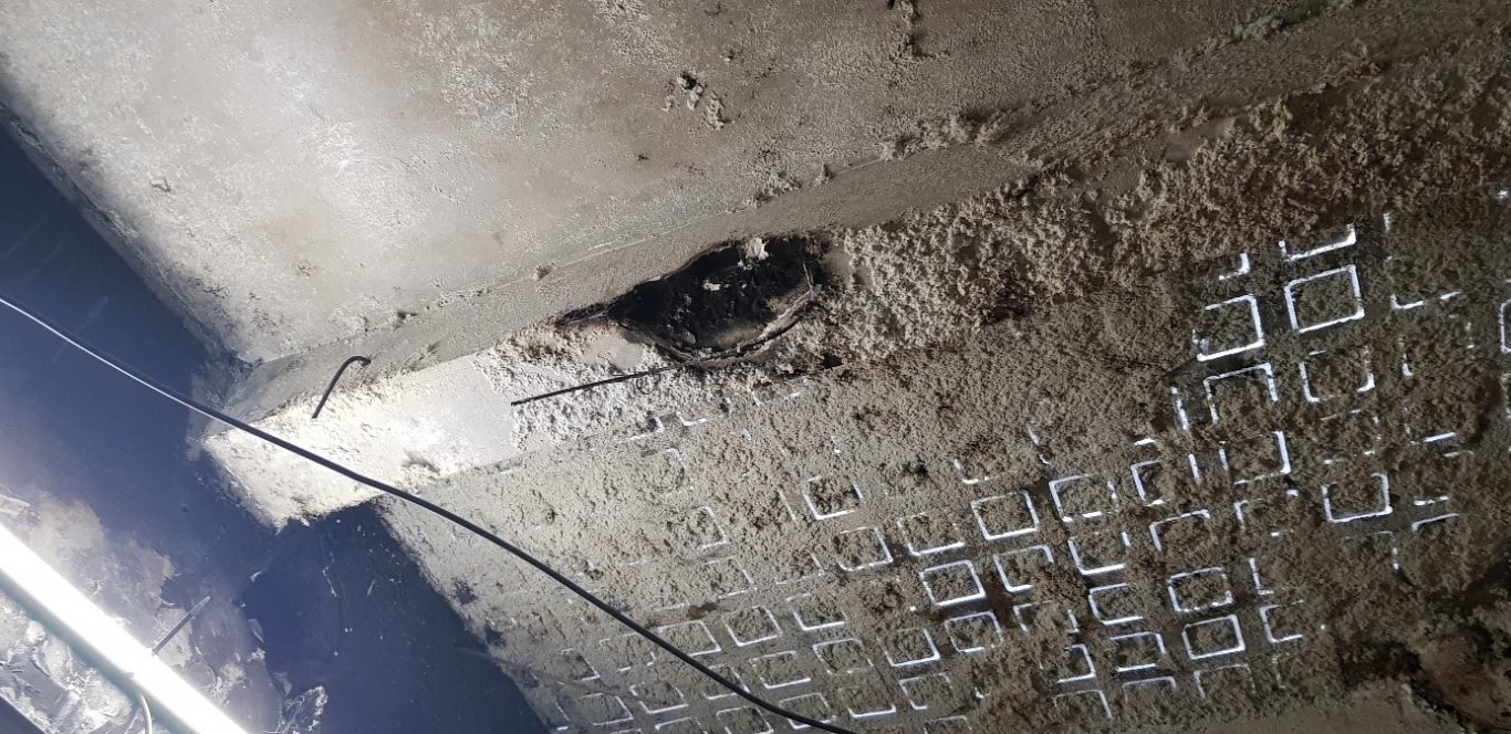 ARMATURE BA (BÉTON ARME) DÉGRADÉE AU FEU