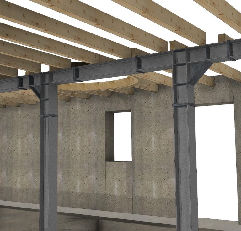 ouverture d'un refend porteur intermédiaire surtout un bâtiment ainsi que toute la façade arrière